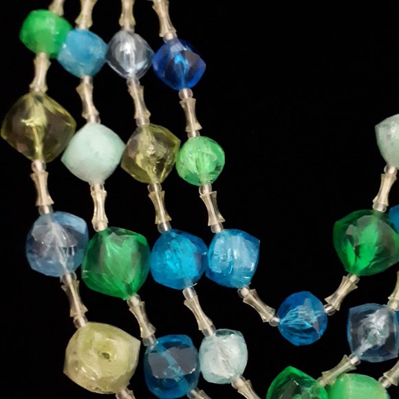 1970's Four Stand Funky Chunky Necklace - Picture 2 of 6